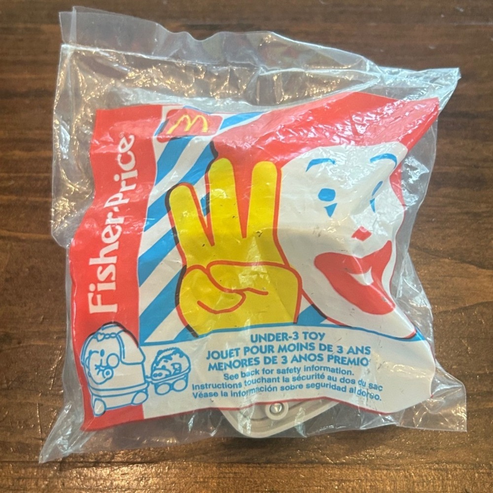 Vintage 90s McDonalds Happy Meal Toy Kids 1997 Fisher-Price Under-3 Clown Sealed